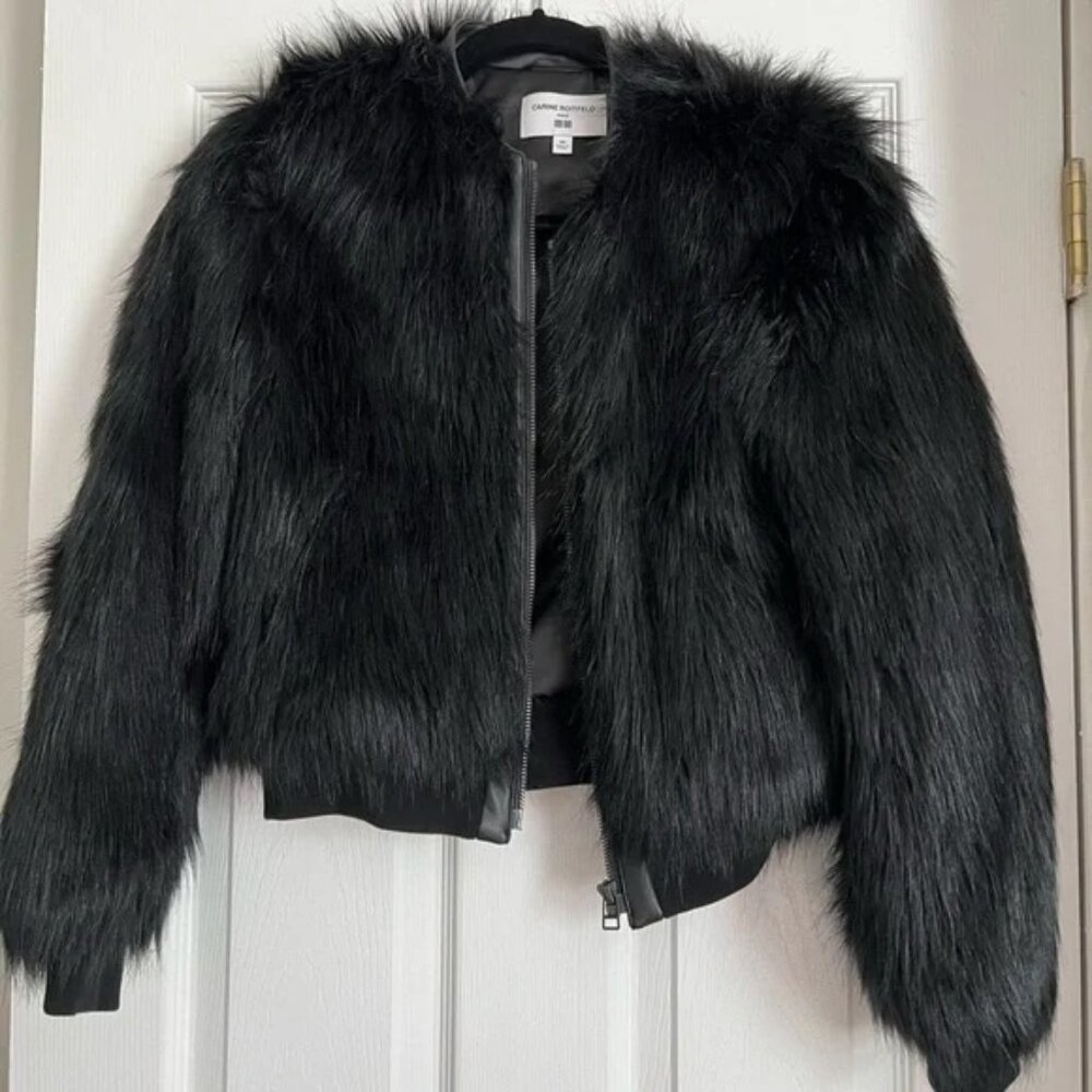 Caribe Roitfeld Uniqlo - Fur/Leather Bomber Jacket XS